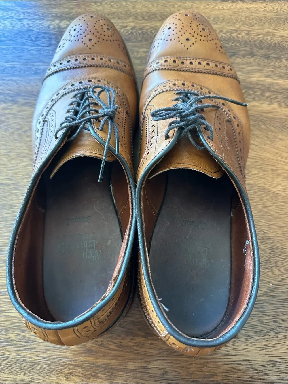 Allen Edmonds Walnut Leather Strand Cap Toe Oxfords 65 Last Men’s Sz 9D USA Made